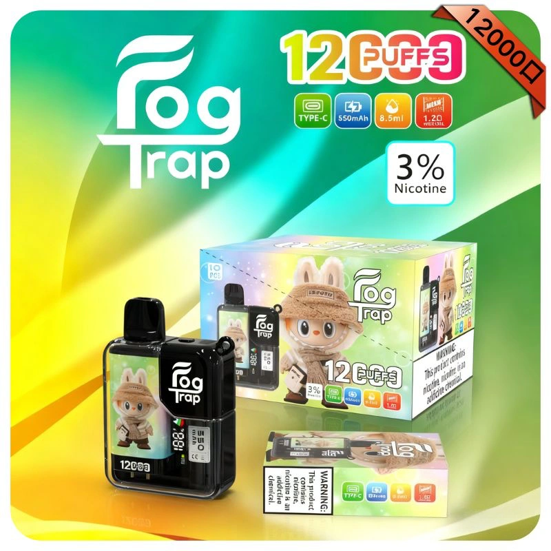 Fog Trap 12000口拉布布聯名款一次性電子煙 | 10種口味可選、雙檔調壓